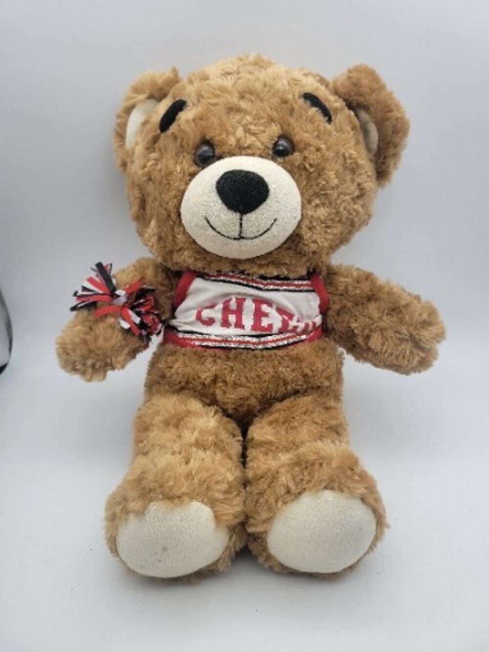Build-A-Bear BABW Brown Plush Bear Cheer Leader Outfit Red White